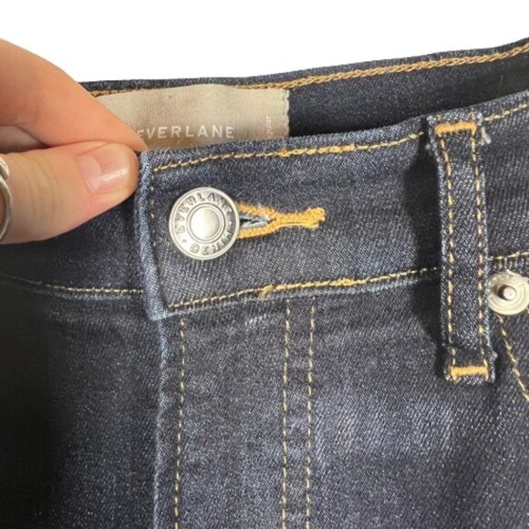 Everlane Womens Mid Rise Skinny Jeans Size 28 Regular Dark Wash Stretch Denim - Picture 6 of 10